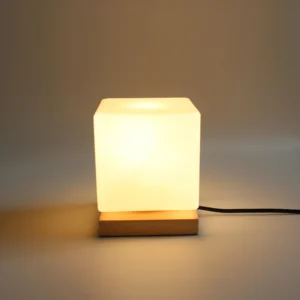 Lâmpada de Mesa LED Moderna em Madeira para Estudo e Leitura