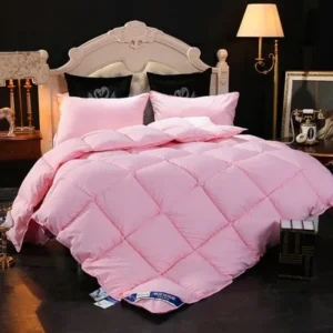 Edredom de Penas de Ganso 100% - Conforto para Outono e Inverno - 200x230cm 4000g, ROSA