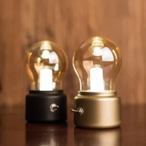 Lâmpada Noturna LED Vintage Recarregável USB para Mesa e Cabeceira