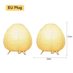 Luminária de Mesa LED Estilo Japonês para Decoração de Quarto - 2 peças Plugue da UE
