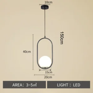 Lustre Pendente Moderno em Latão Preto para Sala e Quarto