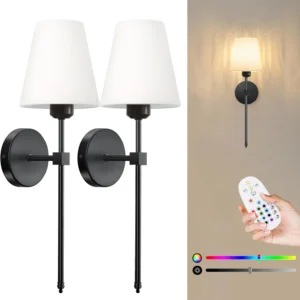 Luz de Parede Sem Fio com Controle Remoto e 15 Cores - Ideal para Decoração