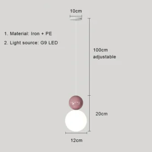 Luminária Pendente Moderna LED para Decoração de Interiores