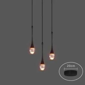 Luminária Pendente Moderna de Cristal para Sala, Jantar e Quarto