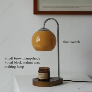 Lâmpada de Mesa Regulável LED Sem Fumaça em Madeira Maciça - Interruptor de Tempo-2, Plugue Austrália