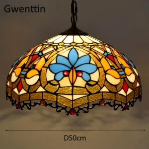 Luminária Pendente Vintage Tiffany para Decoração de Ambientes - 50CM-07