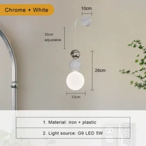 Lâmpada de Parede Moderna LED Estilo Nórdico para Decoração