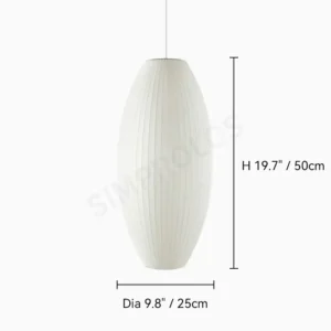 Luminária Pendente de Seda para Sala de Estar - Estilo Japonês