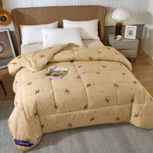 Edredom Duplo de Lã de Camelo Quente para Inverno - 150x200cm a 220x240cm