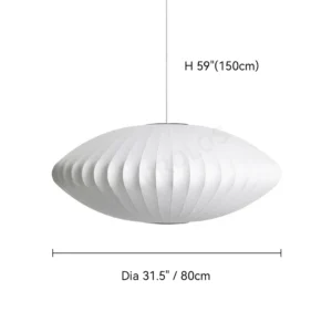 Luminária Pendente Designer Estilo Japonês em Seda LED