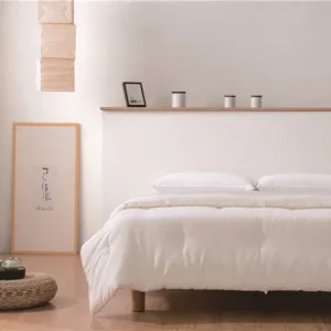 Edredom Acolchoado Branco Queen Size para Todas as Estações - edredom de inverno, 220x240cm 1 peça