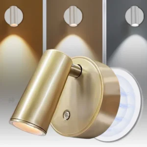 Lâmpada de Parede Recarregável com Toque e Três Cores - Sem Fio