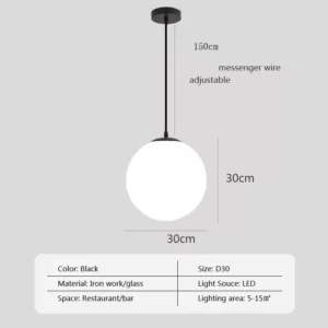 Lustre Pendente Moderno em Latão Preto para Sala e Quarto