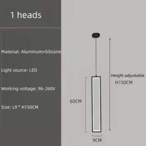 Lustre Moderno de Alumínio para Teto - Decoração Loft e Duplex