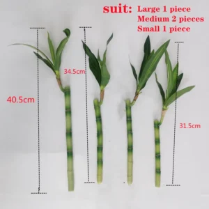 Planta Artificial Bambu da Sorte 40cm para Decoração de Interiores e Jardins - terno