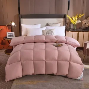 Edredom Acolchoado de Inverno 100% Algodão - Vários Tamanhos e Cores - 200x230cm 2.8kg, Rosa Feijão