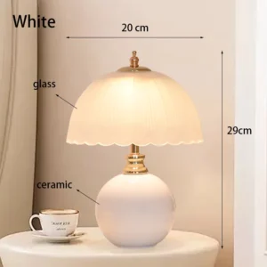 Abajur Decorativo de Vidro Cerâmico para Quarto Infantil e Adulto