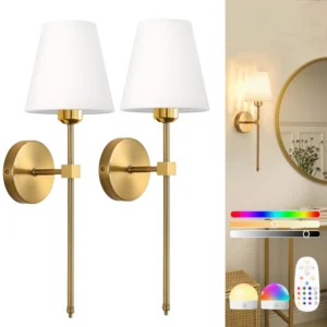Luz de Parede Sem Fio com Controle Remoto e 15 Cores - Ideal para Decoração