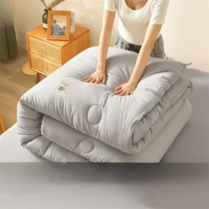 Cobertor Espacial Aconchegante para Todas as Estações - Edredom Duplo - Cobertor de inverno espessado 180 x 220 cm aproximadamente 3,6 kg, Cinza fumaça