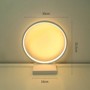 Abajur Decorativo Redondo com Controle Remoto e Luz Quente - Escurecimento de Três Níveis