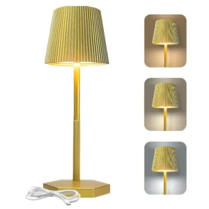 Candeeiro de Mesa Moderno com Carregamento USB e Luz LED Regulável