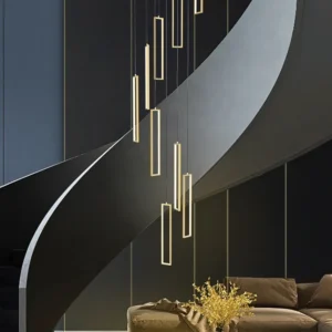 Lustre Moderno de Alumínio para Teto - Decoração Loft e Duplex