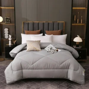 Colcha Quente Acolchoada para Inverno - Conforto e Estilo - 1,5x2m 1,35kg, CINZA