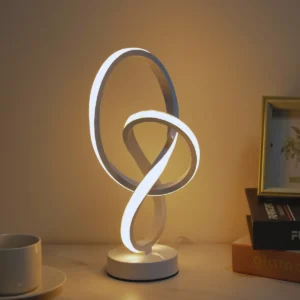 Luminária de Mesa LED Criativa com USB e Brilho Ajustável em 3 Cores