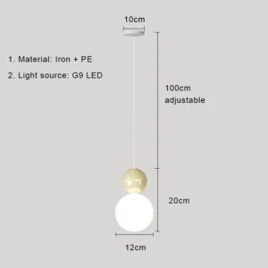 Luminária Pendente Moderna LED para Decoração de Interiores