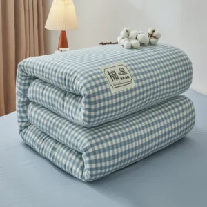 Colcha de Algodão 100% Lavável - Edredom King Size 220x240 cm - AZUL CLARO, 200x230cm 6.0kg