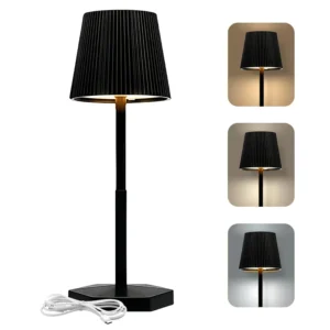 Candeeiro de Mesa Moderno com Carregamento USB e Luz LED Regulável