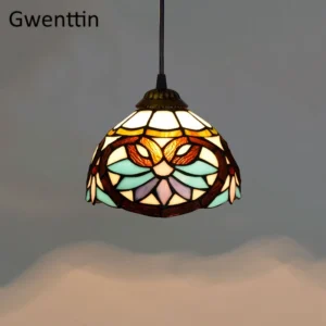 Luminária Pendente Vintage Tiffany para Decoração de Ambientes - 04-D20CM
