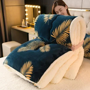 Colcha de Lã Acolchoada Dupla Face para Inverno - Conforto e Estilo