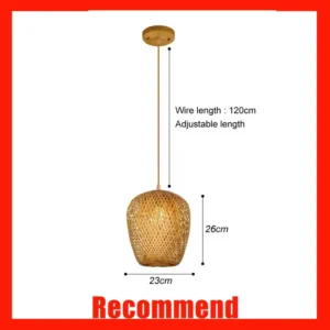 Luminária Pendente de Bambu Artesanal para Iluminação Aconchegante