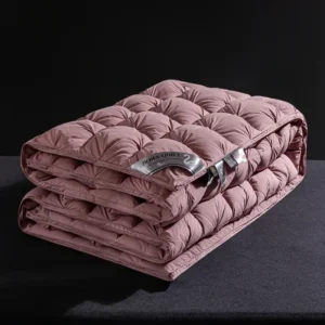 Edredom 100% Algodão com Enchimento de Penas de Ganso - Conforto Inverno - 180x220cm 2.5kg, ROSA
