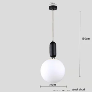 Lustre Pendente Moderno em Latão Preto para Sala e Quarto