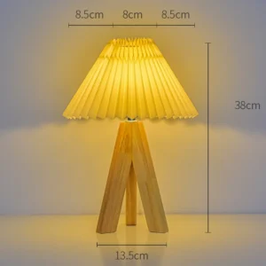 Abajur de Mesa LED Moderno com Tecido e Luz Regulável USB