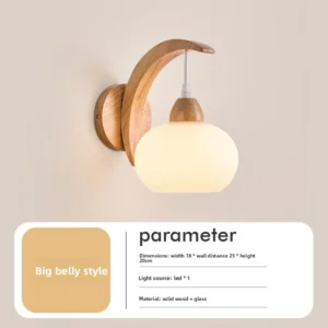 Luminária de Parede Japonesa de Madeira com Flor de Acrílico - Quarto Infantil - Modelo A