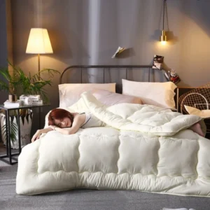 Colcha Acolchoada de Inverno para Cama Casal e Queen 220x240cm - Amarelo, 180x220cm 2.5kg