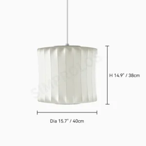 Luminária Pendente Designer Estilo Japonês em Seda LED
