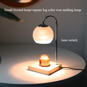 Lâmpada de Mesa Regulável LED Sem Fumaça em Madeira Maciça - Interruptor de Tempo-3, Plugue EUA