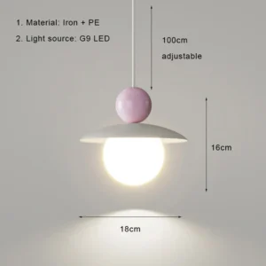 Luminária Pendente Moderna LED Estilo Nórdico para Sala e Quarto