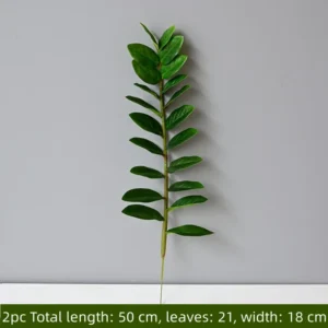 Ramo Grande Artificial de Folhas Falsas para Decoração de Casa e Jardim - 65cm - 50cm