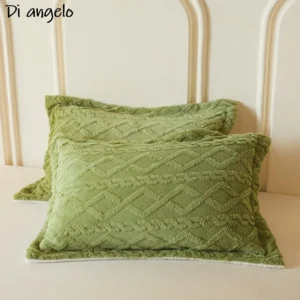 Colcha de Veludo King Size Outono/Inverno - Conforto e Estilo - Cor 9, apenas 2 capas de travesseiro