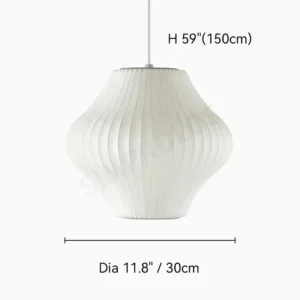 Luminária Pendente Designer Estilo Japonês em Seda LED