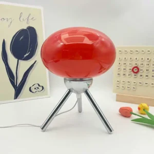 Candeeiro de Mesa Cogumelo de Vidro Estilo Moderno e Retrô