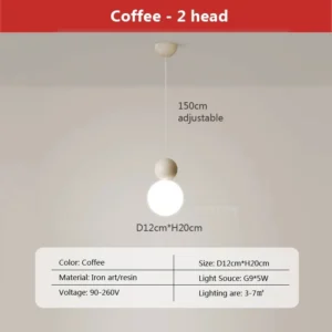 Luminária Pendente Estilo Nórdico para Sala e Quarto - Decoração Moderna