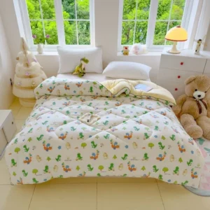 Manta de Algodão Lavado Dupla Camada para Todas as Estações - Colcha de inverno de 200 * 230 cm cerca de -8 libras, Carro Dinossauro [Qualidade inspecionada e lavável]