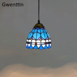 Luminária Pendente Vintage Tiffany para Decoração de Ambientes - 01-D15CM