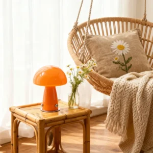 Candeeiro de Mesa Moderno em Vidro - Abajur Decorativo Vintage